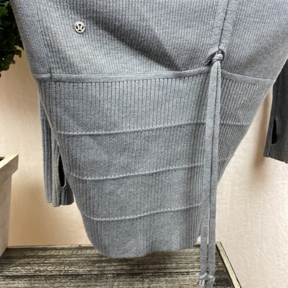 Lululemon Gray Transformation Wrap Open Front Cardigan Sweater 6 - Picture 5 of 9